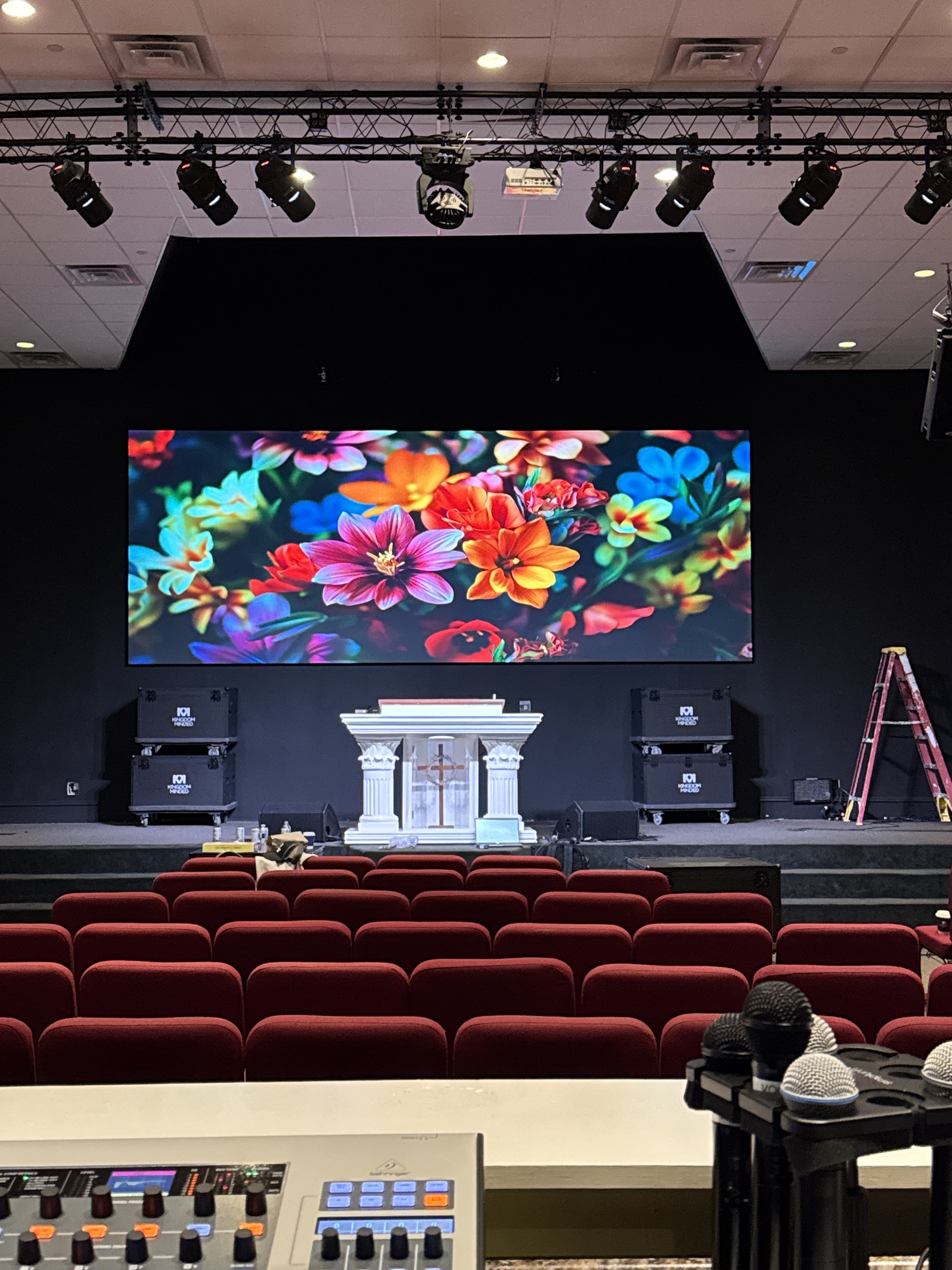 LED wall installation